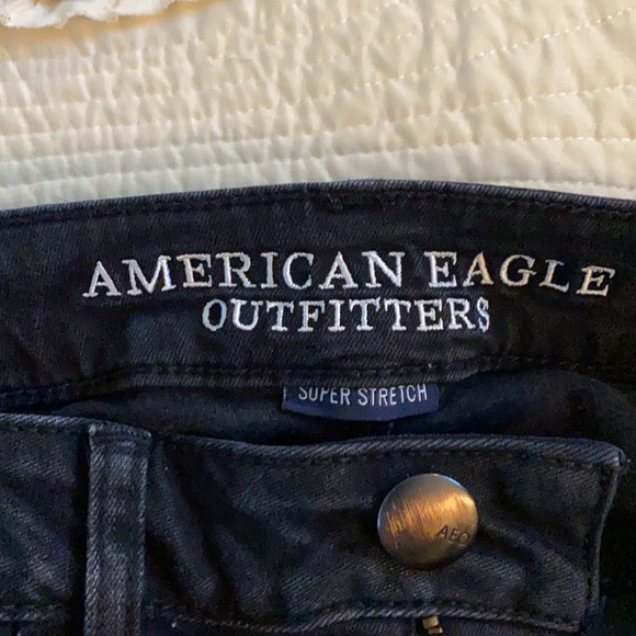 AEO Super Stretch Jeggings Black, Great Cond. - Picture 5 of 7